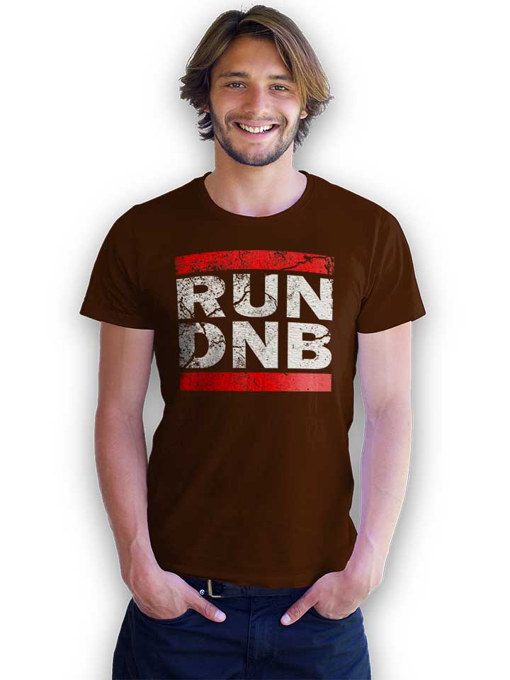 run-dnb-vintage-t-shirt braun 2