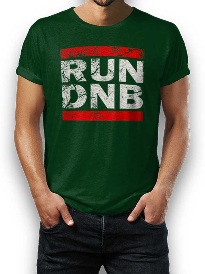run-dnb-vintage-t-shirt dunkelgruen 1