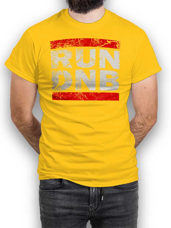 run-dnb-vintage-t-shirt gelb 1