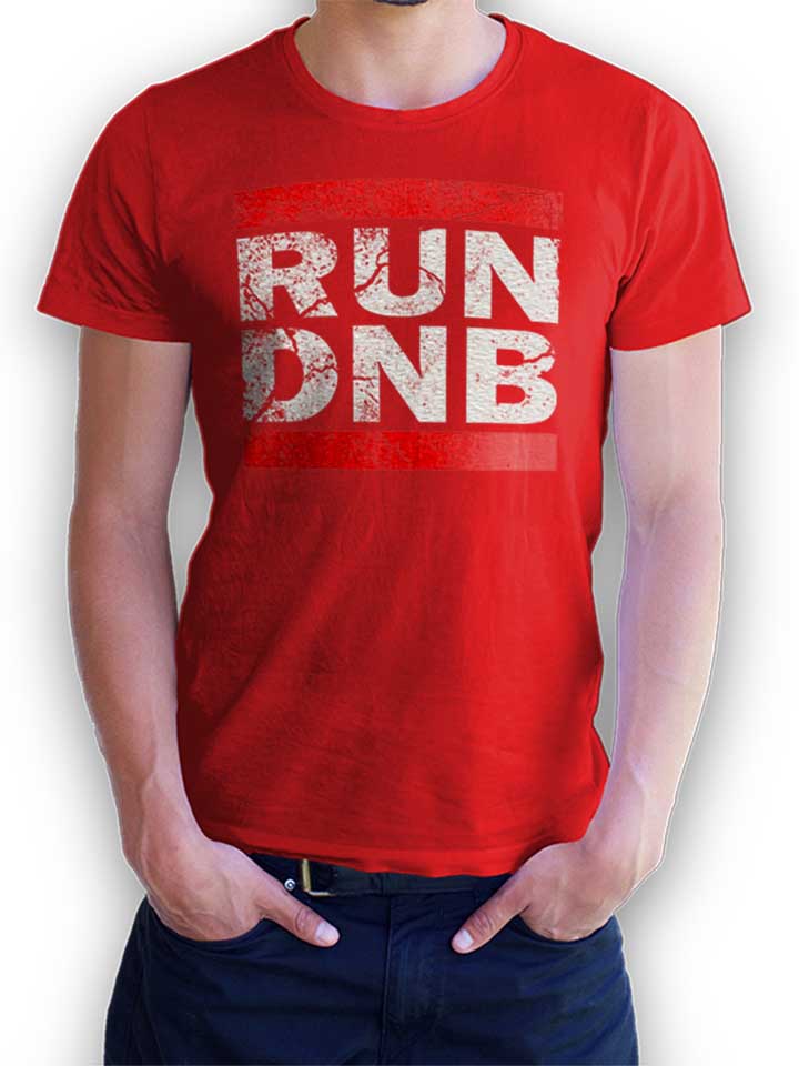 run-dnb-vintage-t-shirt rot 1