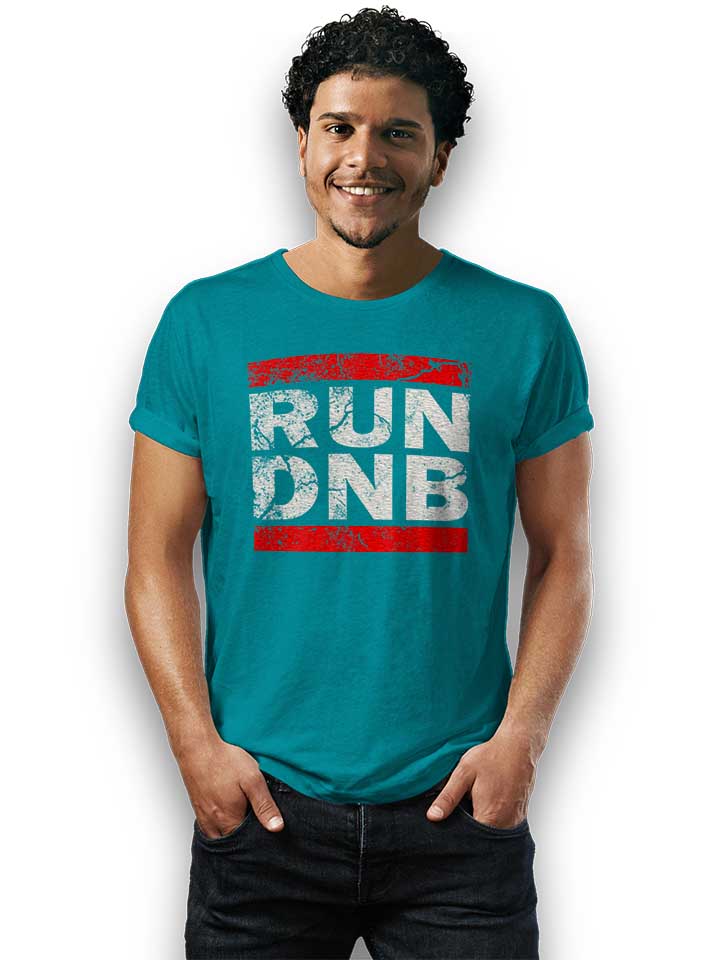 run-dnb-vintage-t-shirt tuerkis 2