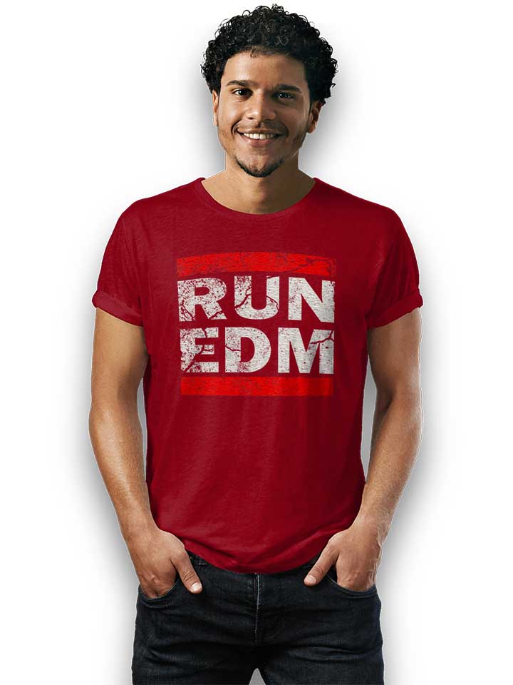 run-edm-vintage-t-shirt bordeaux 2