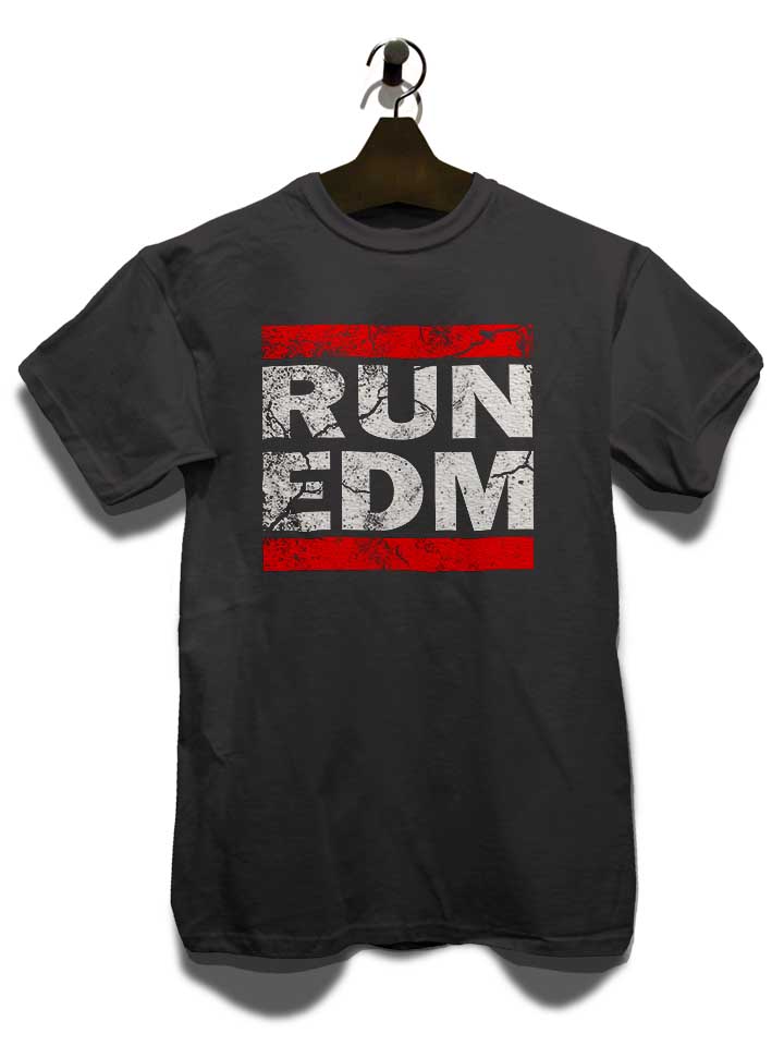 run-edm-vintage-t-shirt dunkelgrau 3