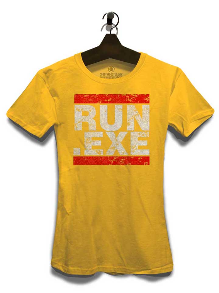 run-exe-vintage-damen-t-shirt gelb 3