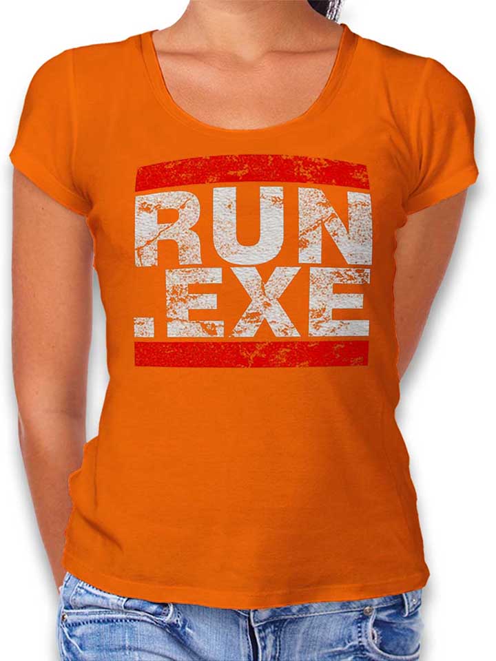 run-exe-vintage-damen-t-shirt orange 1