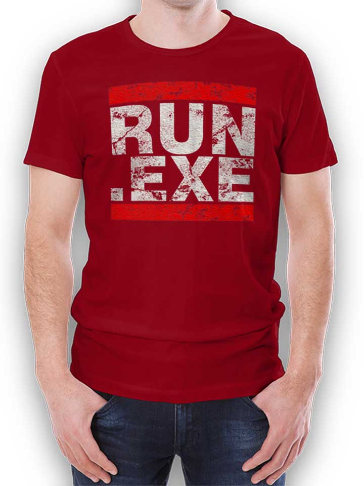 Run Exe Vintage T-Shirt bordeaux L