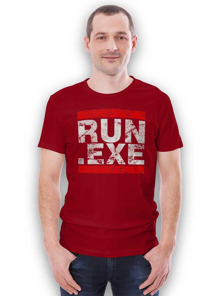 run-exe-vintage-t-shirt bordeaux 2