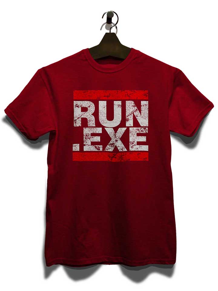 run-exe-vintage-t-shirt bordeaux 3