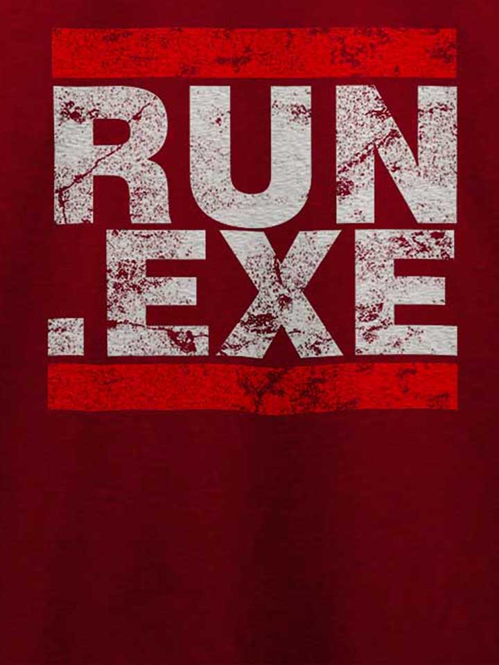 run-exe-vintage-t-shirt bordeaux 4