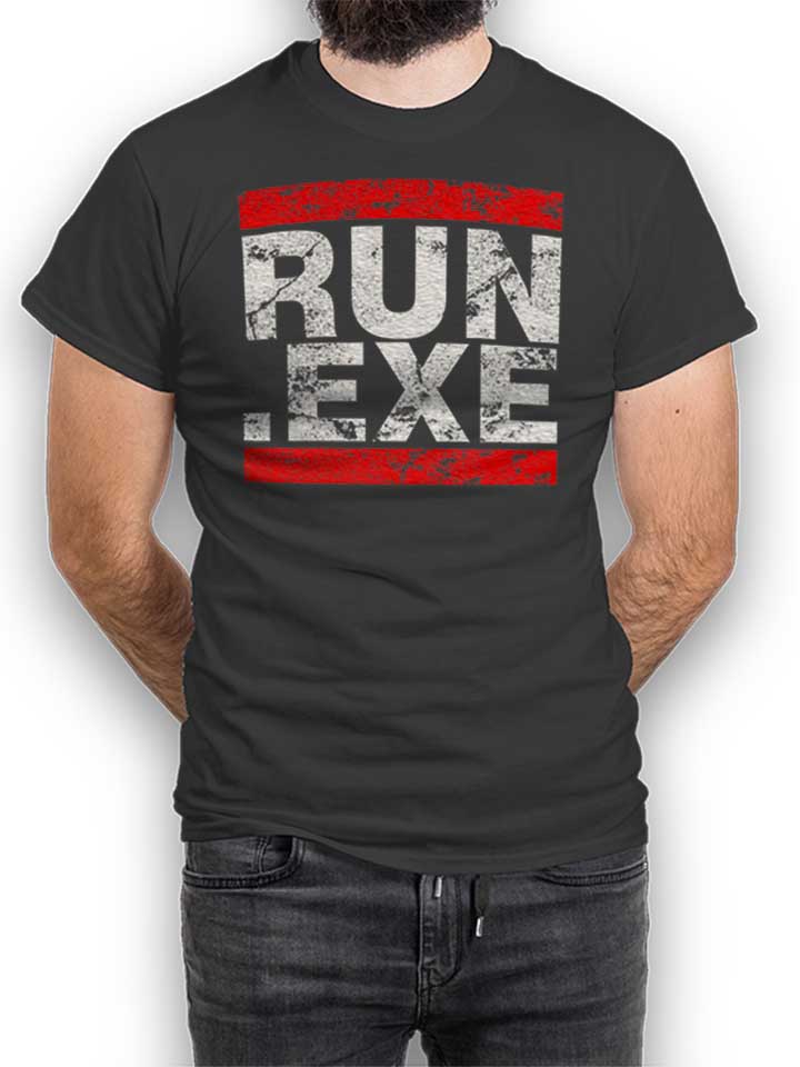 Run Exe Vintage T-Shirt dunkelgrau L