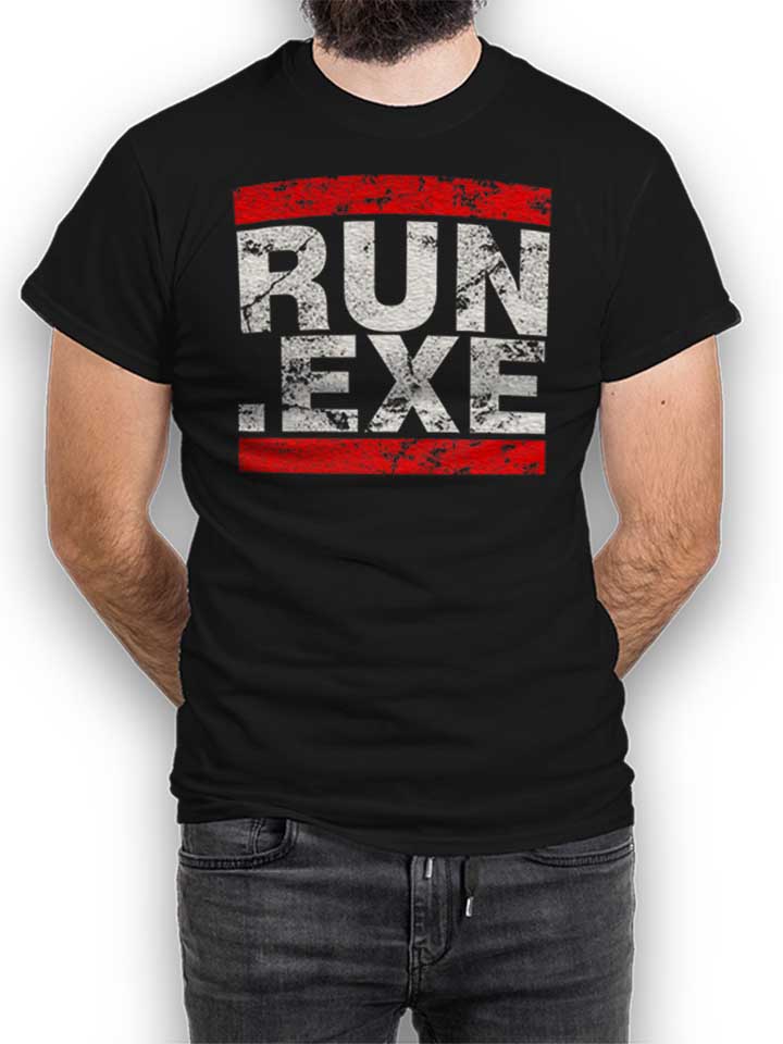 Run Exe Vintage Camiseta negro L