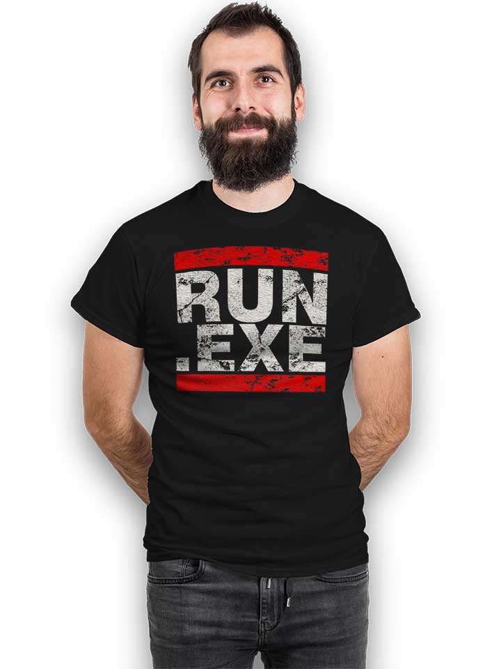 run-exe-vintage-t-shirt schwarz 2