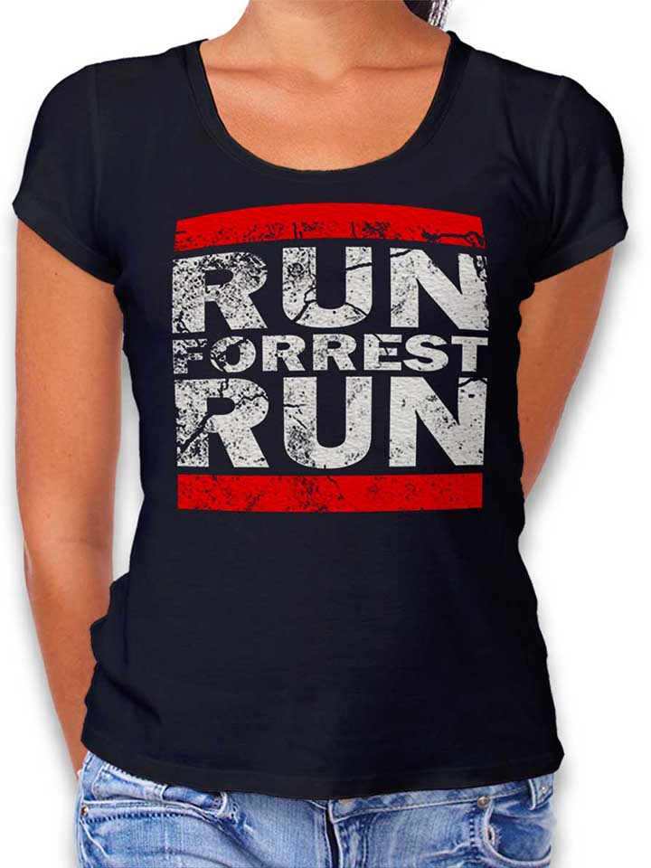Run Forrest Run Damen T-Shirt schwarz L