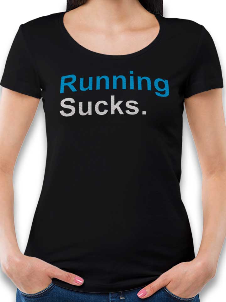 running-sucks-damen-t-shirt schwarz 1