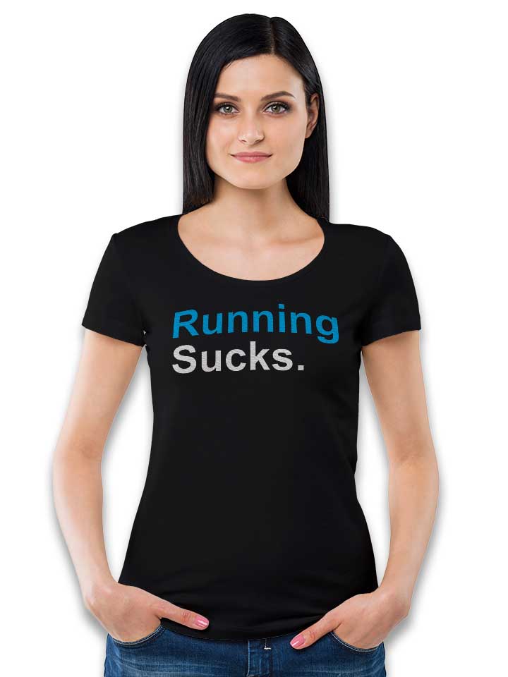 running-sucks-damen-t-shirt schwarz 2