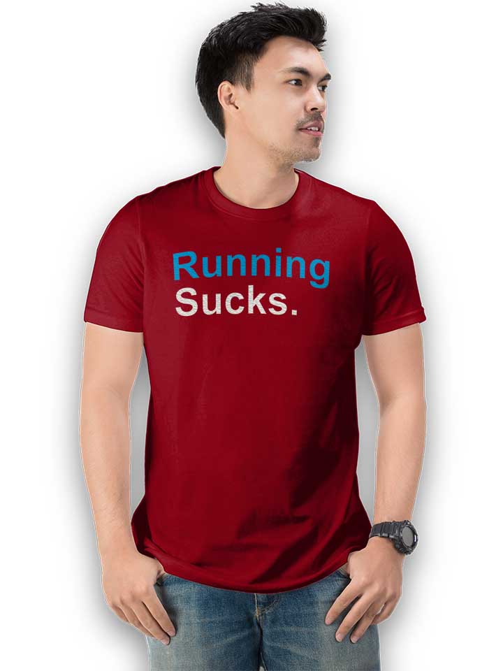 running-sucks-t-shirt bordeaux 2