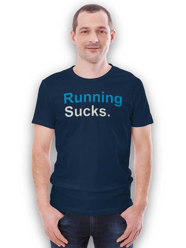 running-sucks-t-shirt dunkelblau 2
