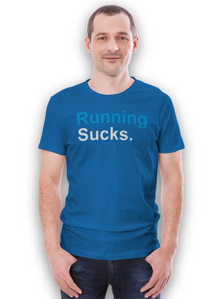 running-sucks-t-shirt royal 2