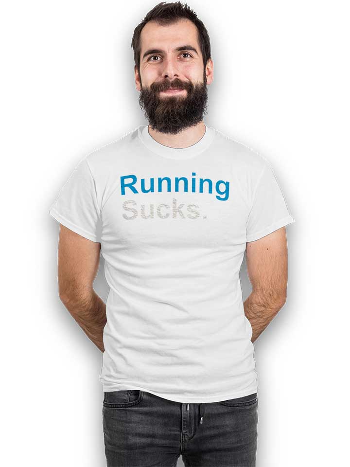 running-sucks-t-shirt weiss 2