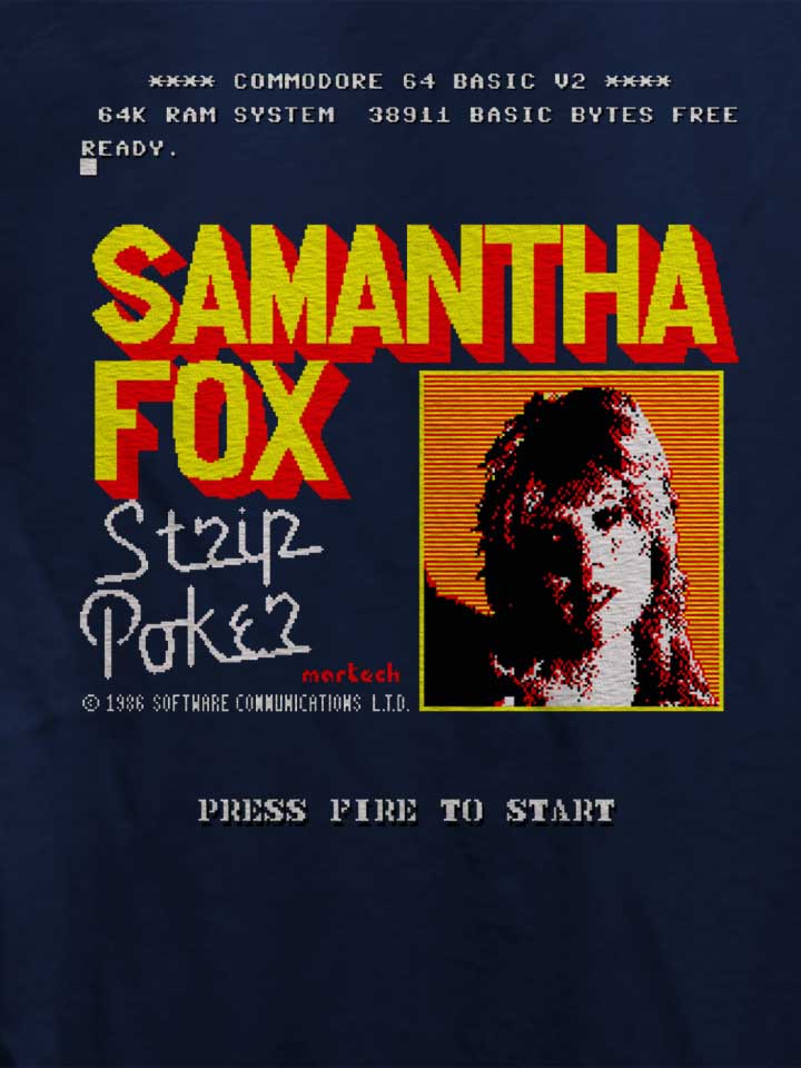 samantha-fox-strip-poker-damen-t-shirt dunkelblau 4