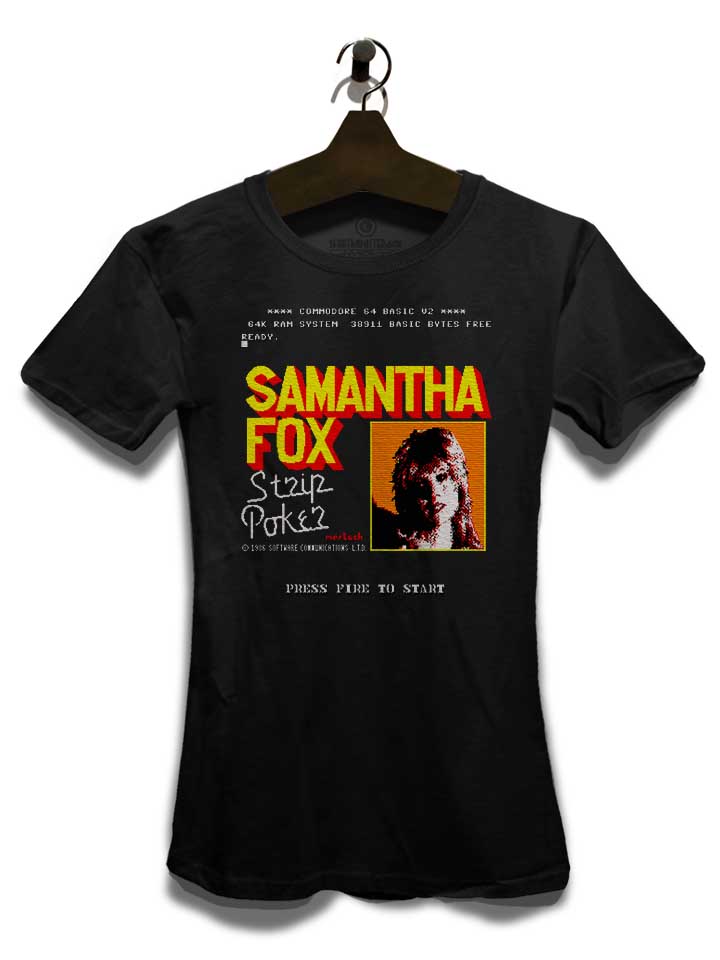 samantha-fox-strip-poker-damen-t-shirt schwarz 3
