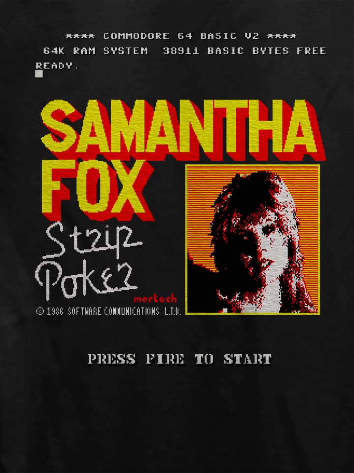 samantha-fox-strip-poker-damen-t-shirt schwarz 4