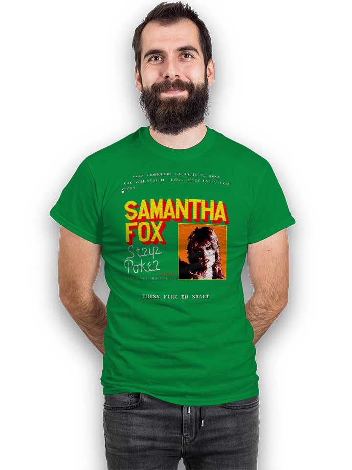 samantha-fox-strip-poker-t-shirt gruen 2