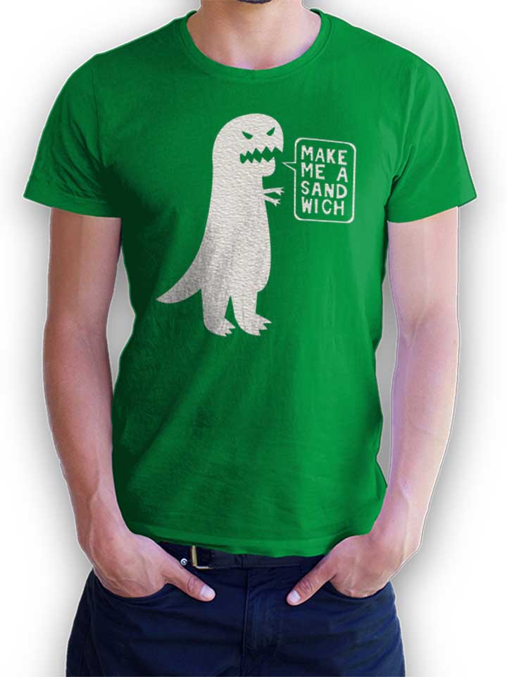 Sandwich Dinosaur T-Shirt green L