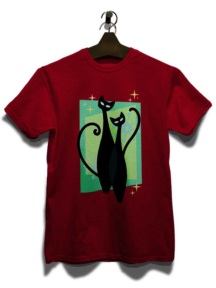 sassy-sparkling-atomic-age-black-kitschy-cats-t-shirt bordeaux 3
