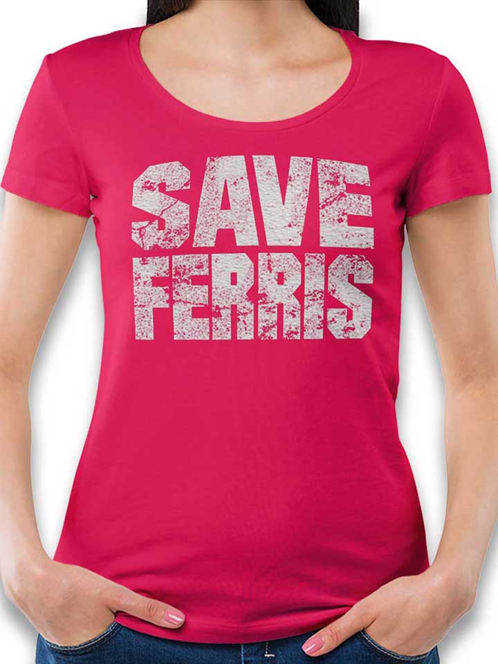 save-ferris-damen-t-shirt fuchsia 1