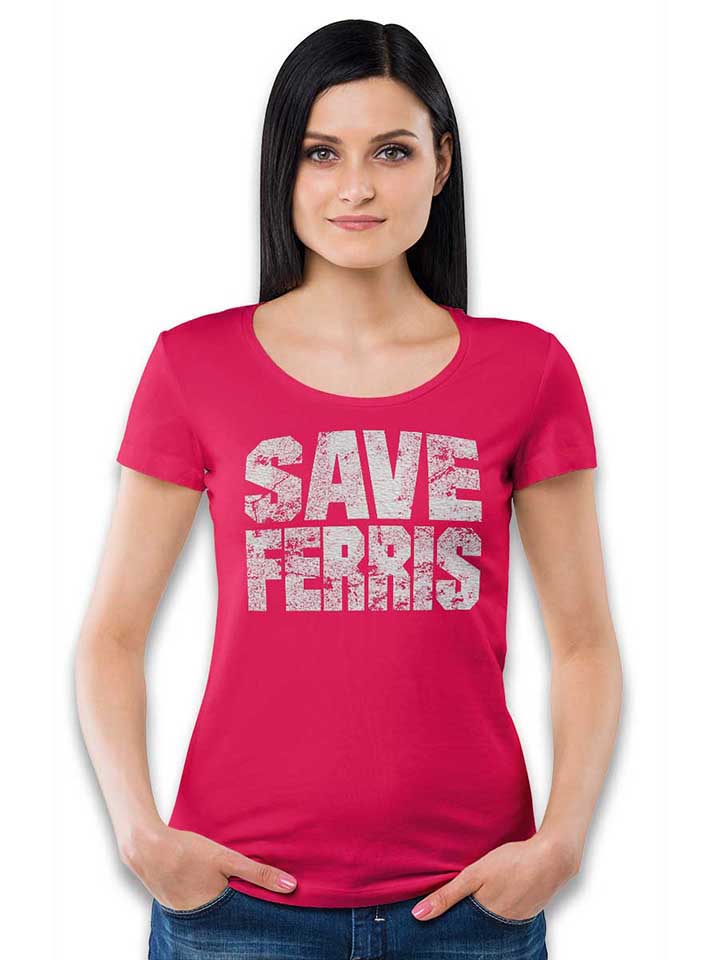 save-ferris-damen-t-shirt fuchsia 2