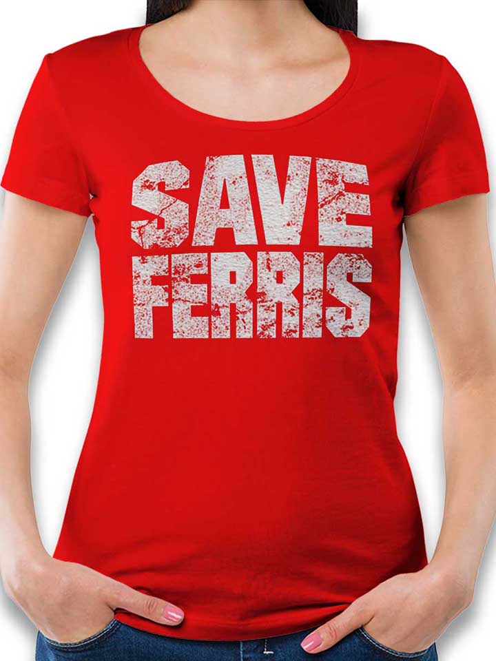 save-ferris-damen-t-shirt rot 1