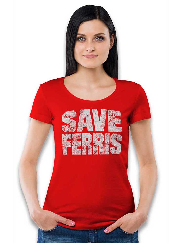 save-ferris-damen-t-shirt rot 2