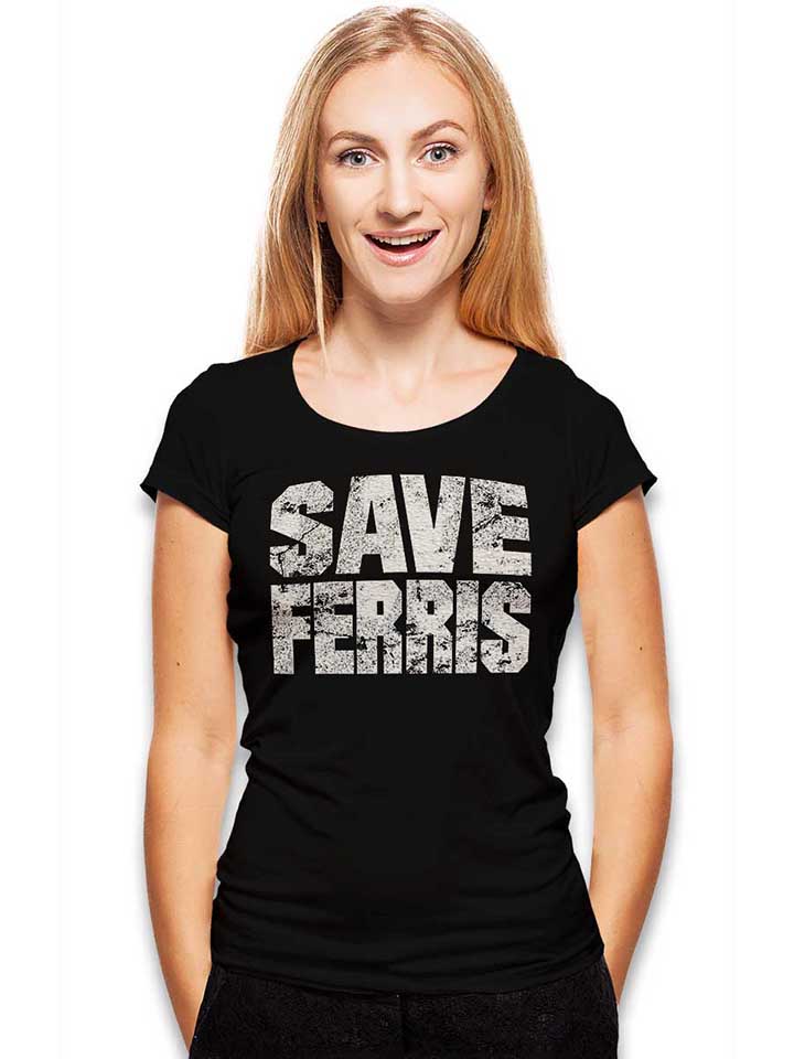 save-ferris-damen-t-shirt schwarz 2