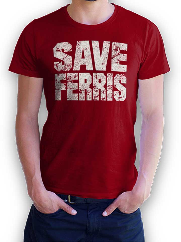 Save Ferris T-Shirt maroon L