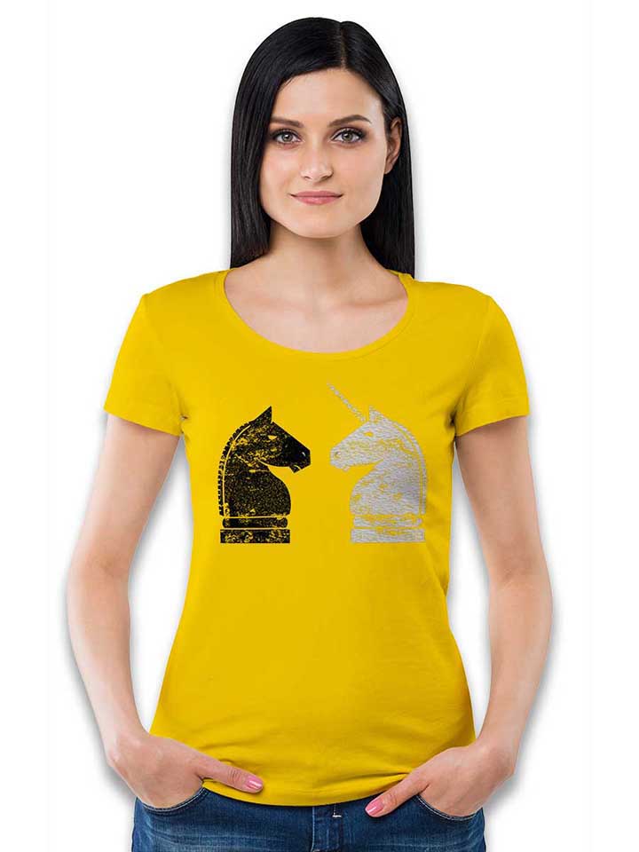 schach-einhorn-damen-t-shirt gelb 2