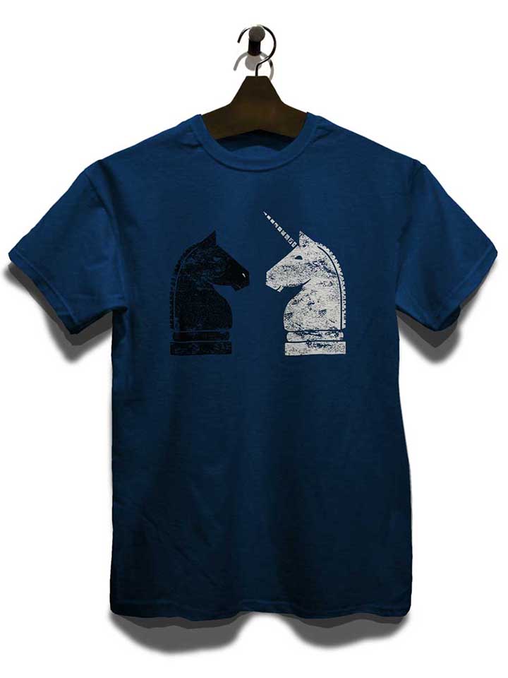 schach-einhorn-t-shirt dunkelblau 3