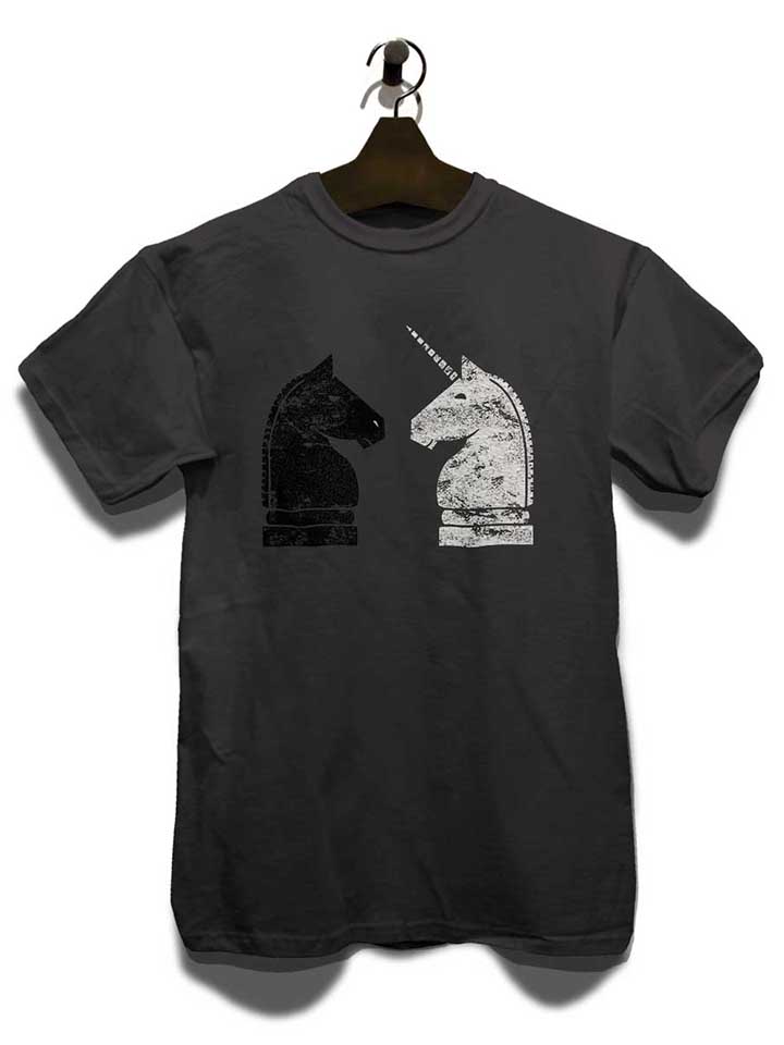 schach-einhorn-t-shirt dunkelgrau 3