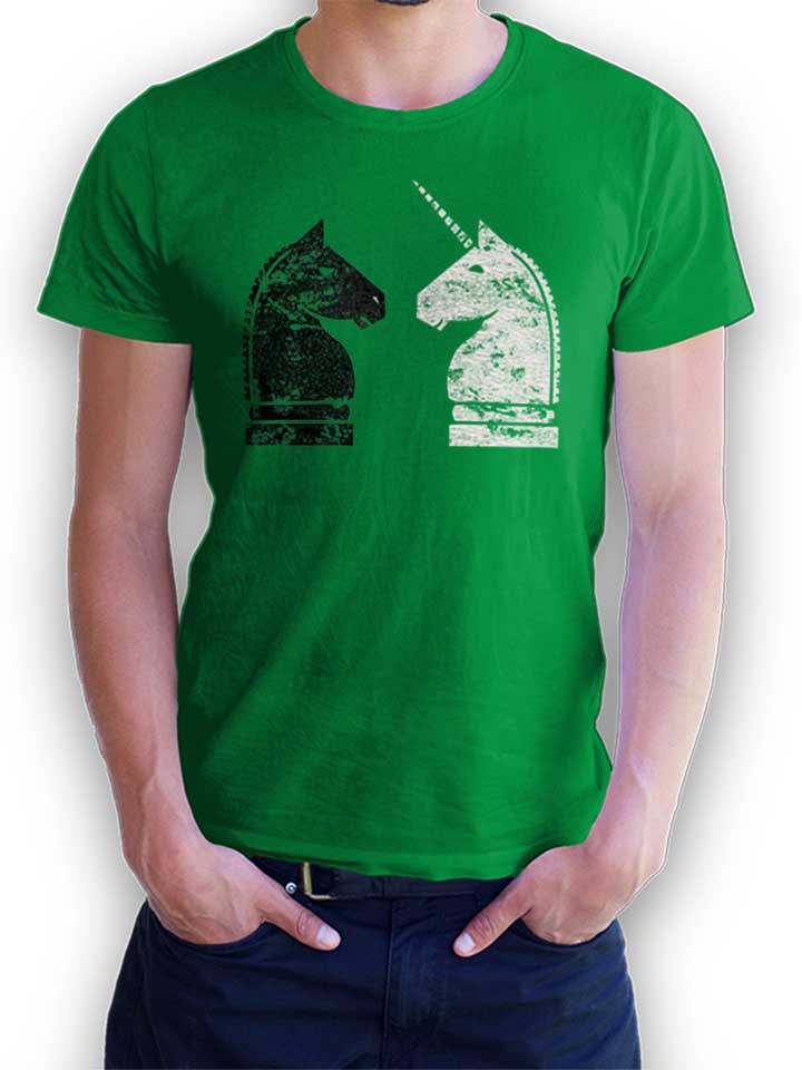 Schach Einhorn T-Shirt green-green L