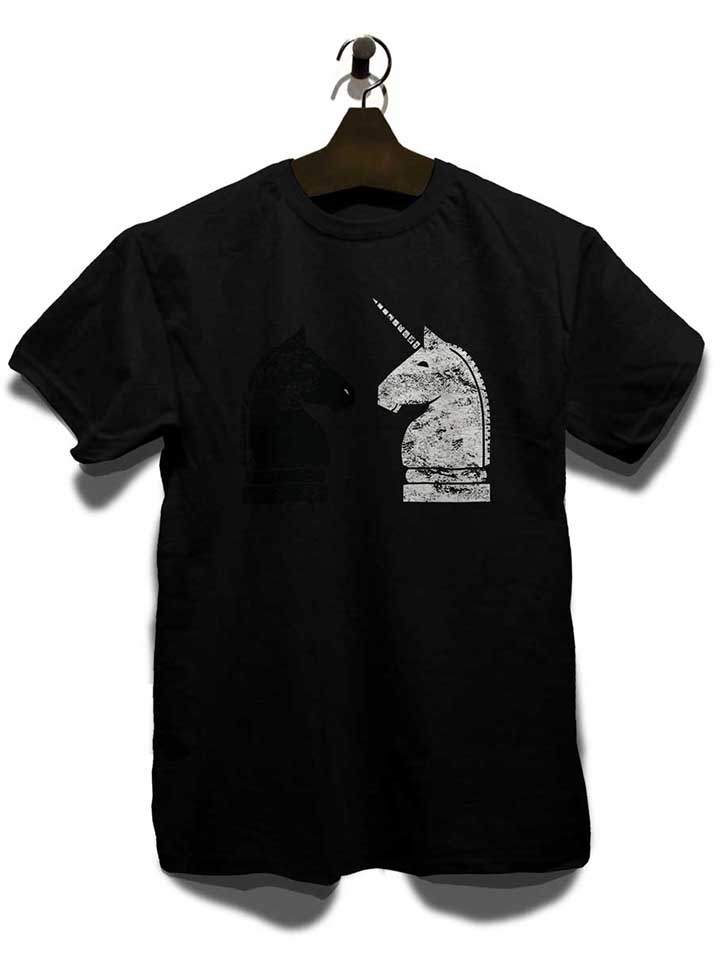 schach-einhorn-t-shirt schwarz 3