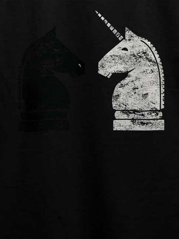 schach-einhorn-t-shirt schwarz 4