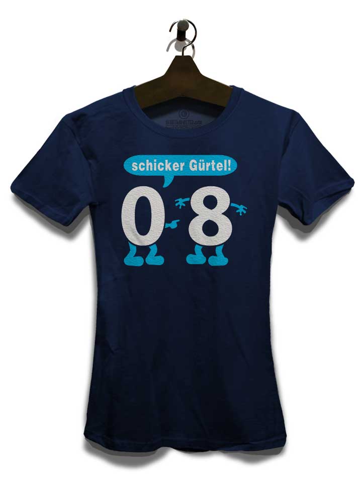 schicker-guertel-damen-t-shirt dunkelblau 3