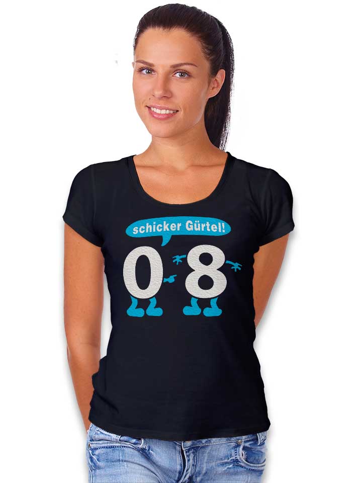 schicker-guertel-damen-t-shirt schwarz 2