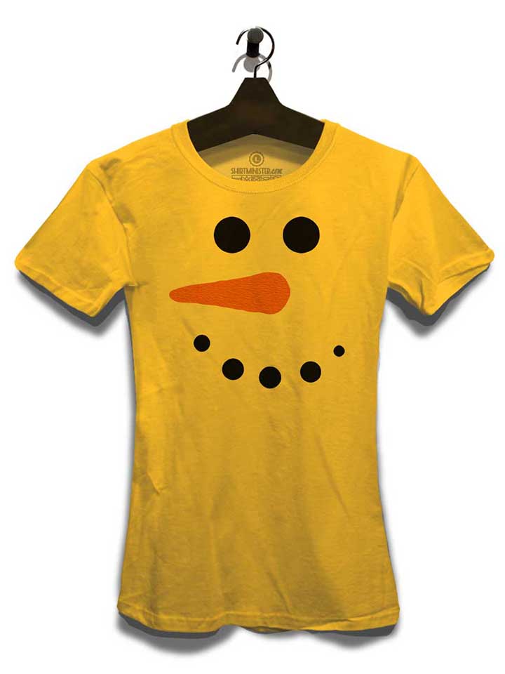 schneeman-gesicht-damen-t-shirt gelb 3