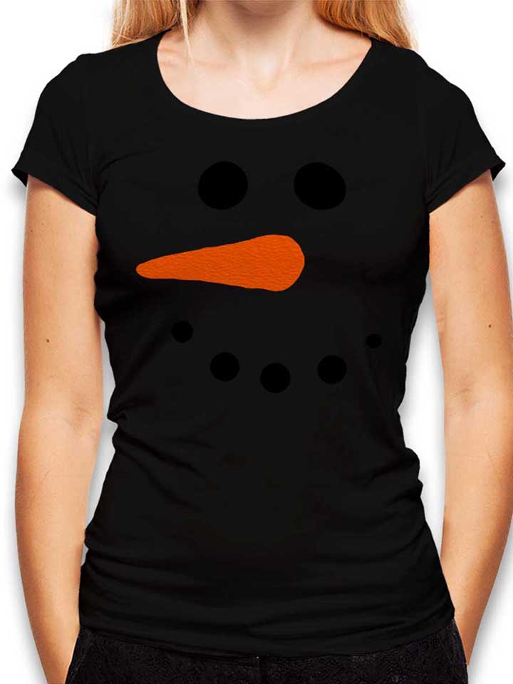 schneeman-gesicht-damen-t-shirt schwarz 1