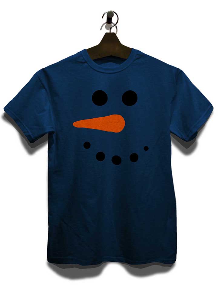 schneeman-gesicht-t-shirt dunkelblau 3