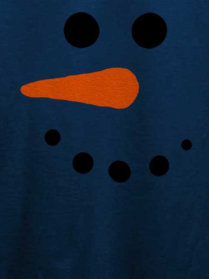 schneeman-gesicht-t-shirt dunkelblau 4