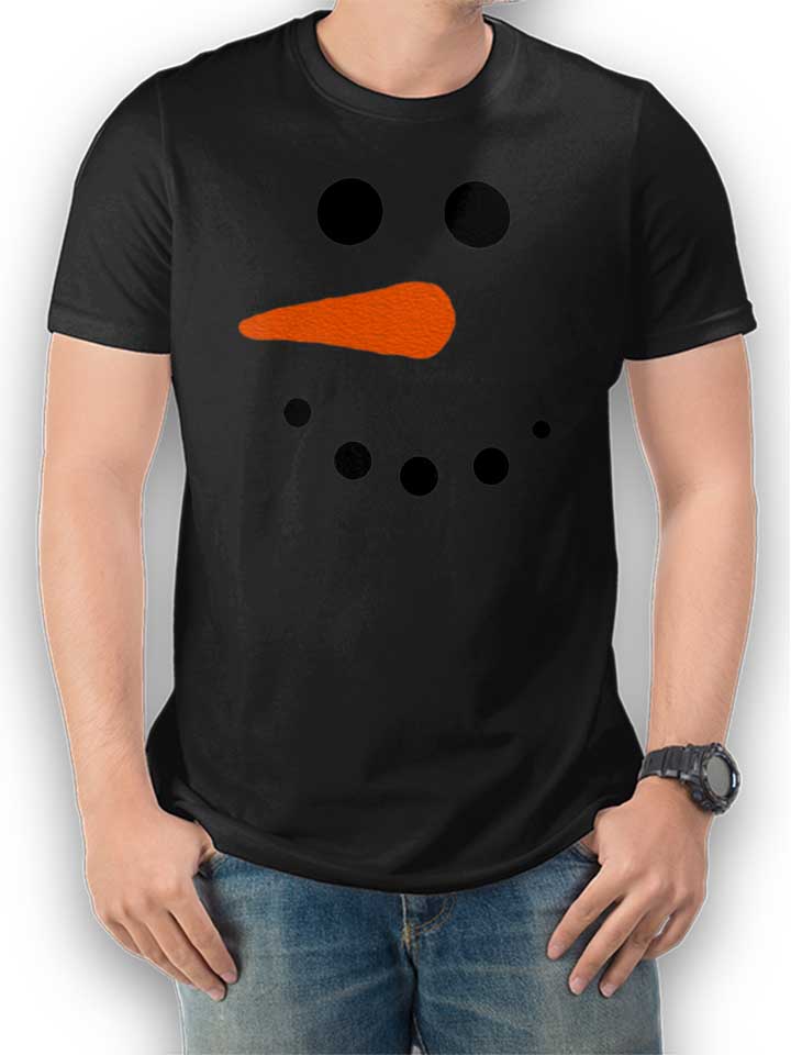 schneeman-gesicht-t-shirt schwarz 1