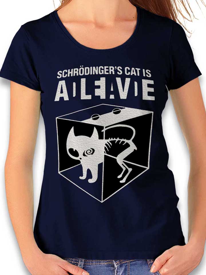 Schroedingers Cat Womens T-Shirt deep-navy L