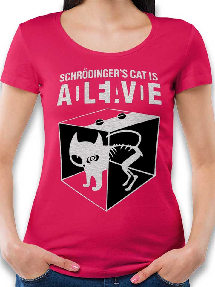 schroedingers-cat-damen-t-shirt fuchsia 1